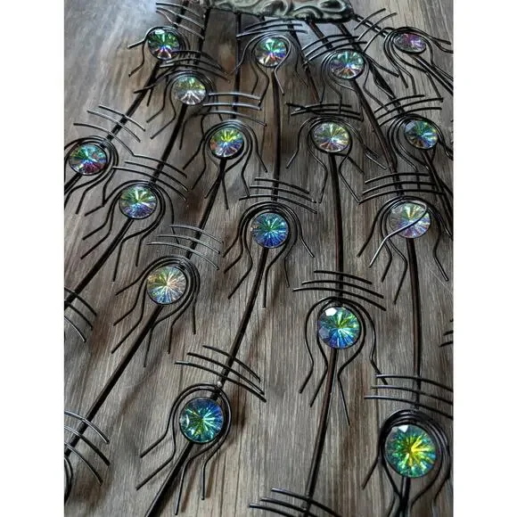 Large Hobby Lobby Art Copper Colored Metal Peacock Bird Wall Art Decor 33.5